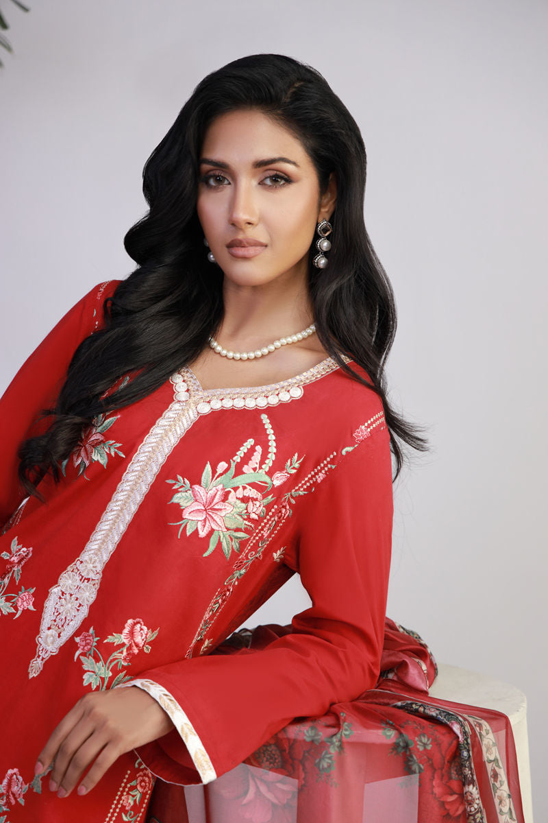 Shamaeel Ansari | Gulrang Lawn | Gulrang-04 by Shamaeel Ansari - Designer Dress  - Type : Ladies Clothes - Available at Libayah - 100% Original 