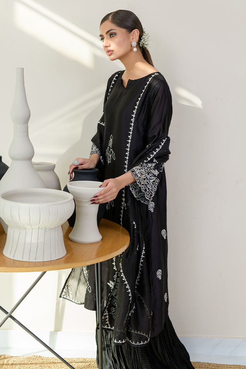 Fatima Khan | Luxury Pret 24 | ELITE BLACK by Fatima Khan - Designer Dress - Type: Luxury - Available at Libayah - 100% Original