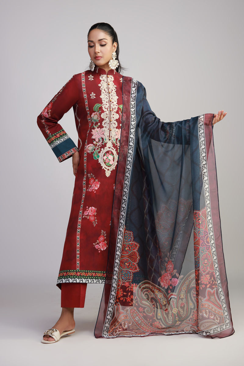 Shamaeel Ansari | Gulrang Lawn | Gulrang-07 by Shamaeel Ansari - Designer Dress  - Type : Ladies Clothes - Available at Libayah - 100% Original 