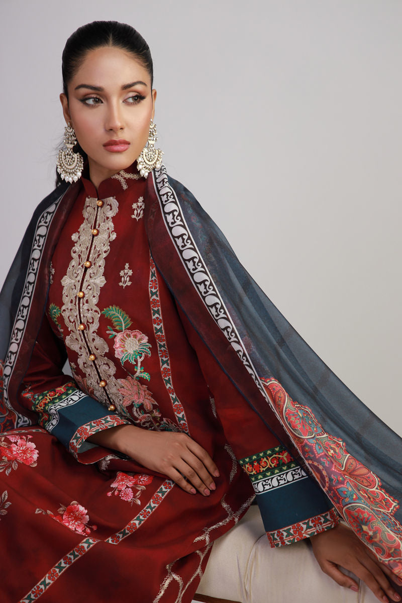 Shamaeel Ansari | Gulrang Lawn | Gulrang-07 by Shamaeel Ansari - Designer Dress  - Type : Ladies Clothes - Available at Libayah - 100% Original 