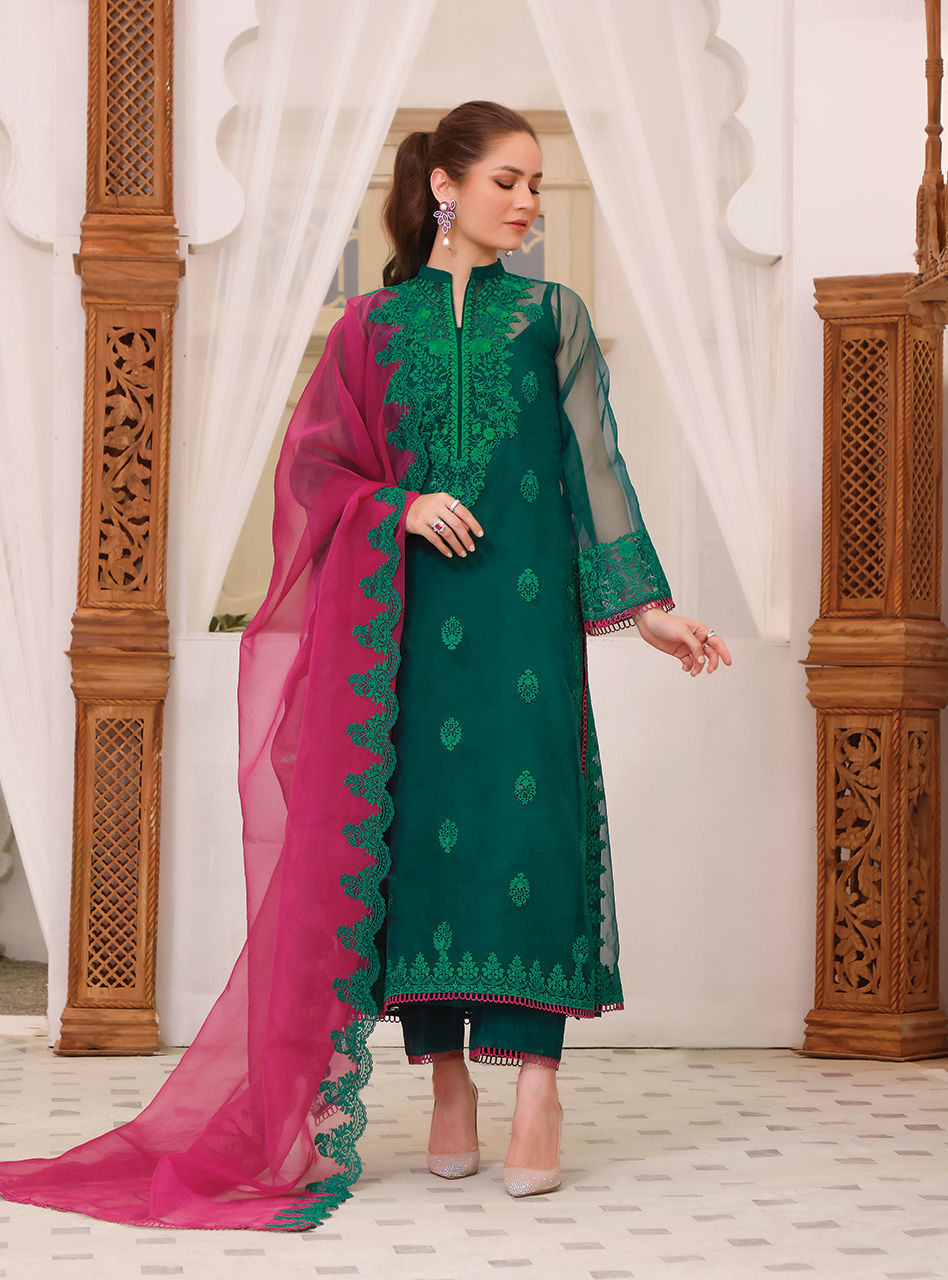 Zainab Chottani | Luxury Pret | JADE OLIVE by Zainab Chottani - Designer Dress - Type: Ladies Clothes - Available at Libayah - 100% Original