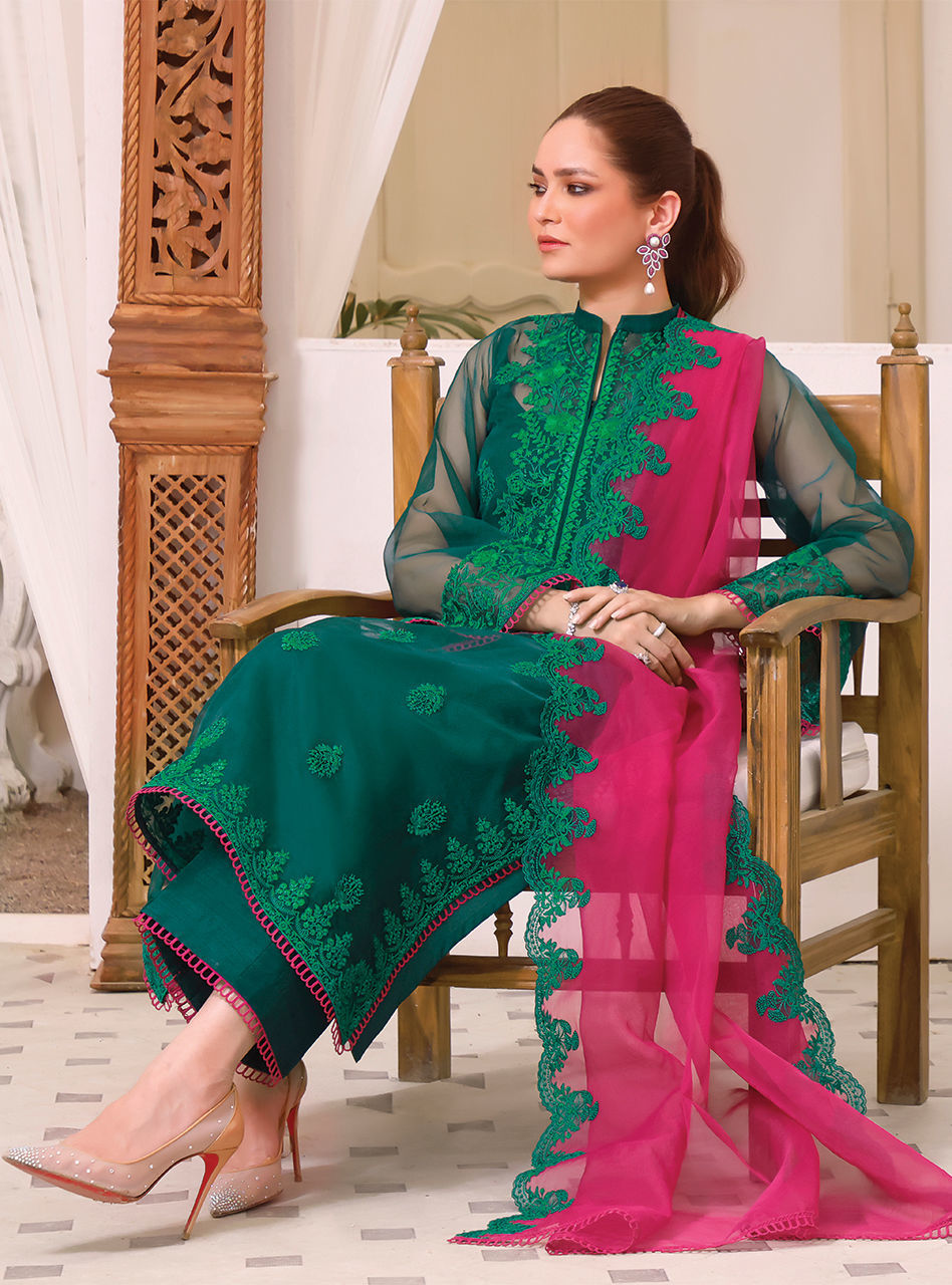 Zainab Chottani | Luxury Pret | JADE OLIVE by Zainab Chottani - Designer Dress - Type: Ladies Clothes - Available at Libayah - 100% Original