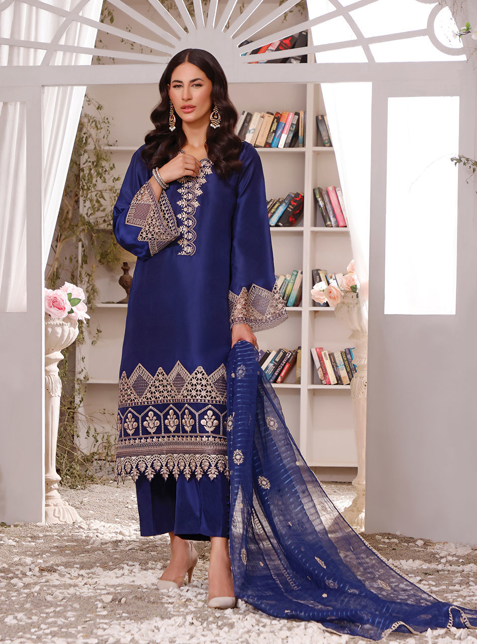 Zainab Chottani | Luxury Pret | BLUE IRIZ by Zainab Chottani - Designer Dress - Type: Ladies Clothes - Available at Libayah - 100% Original