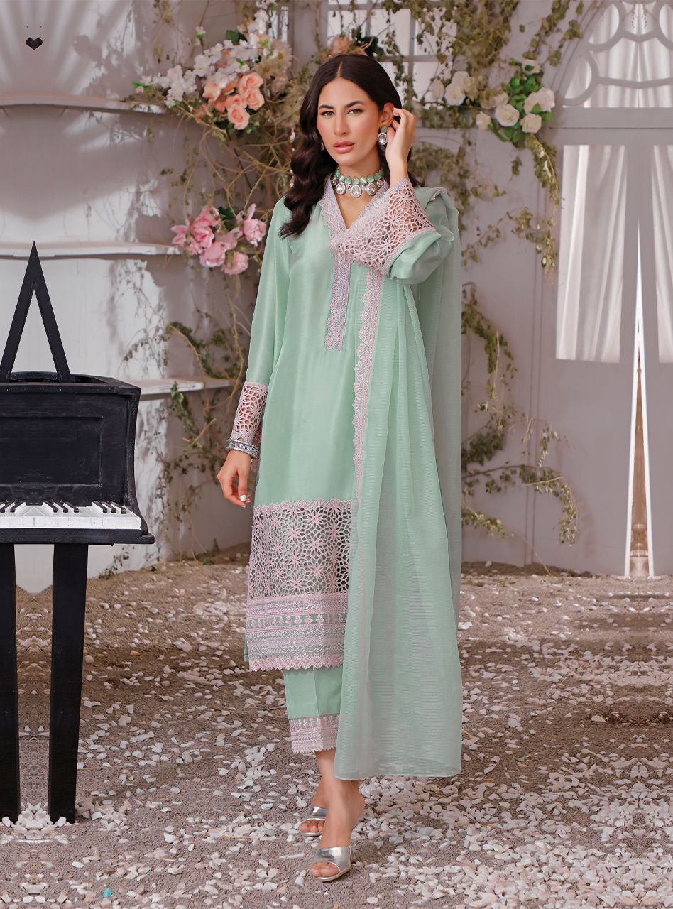 Zainab Chottani | Luxury Pret | MINT DELIGHT by Zainab Chottani - Designer Dress - Type: Ladies Clothes - Available at Libayah - 100% Original