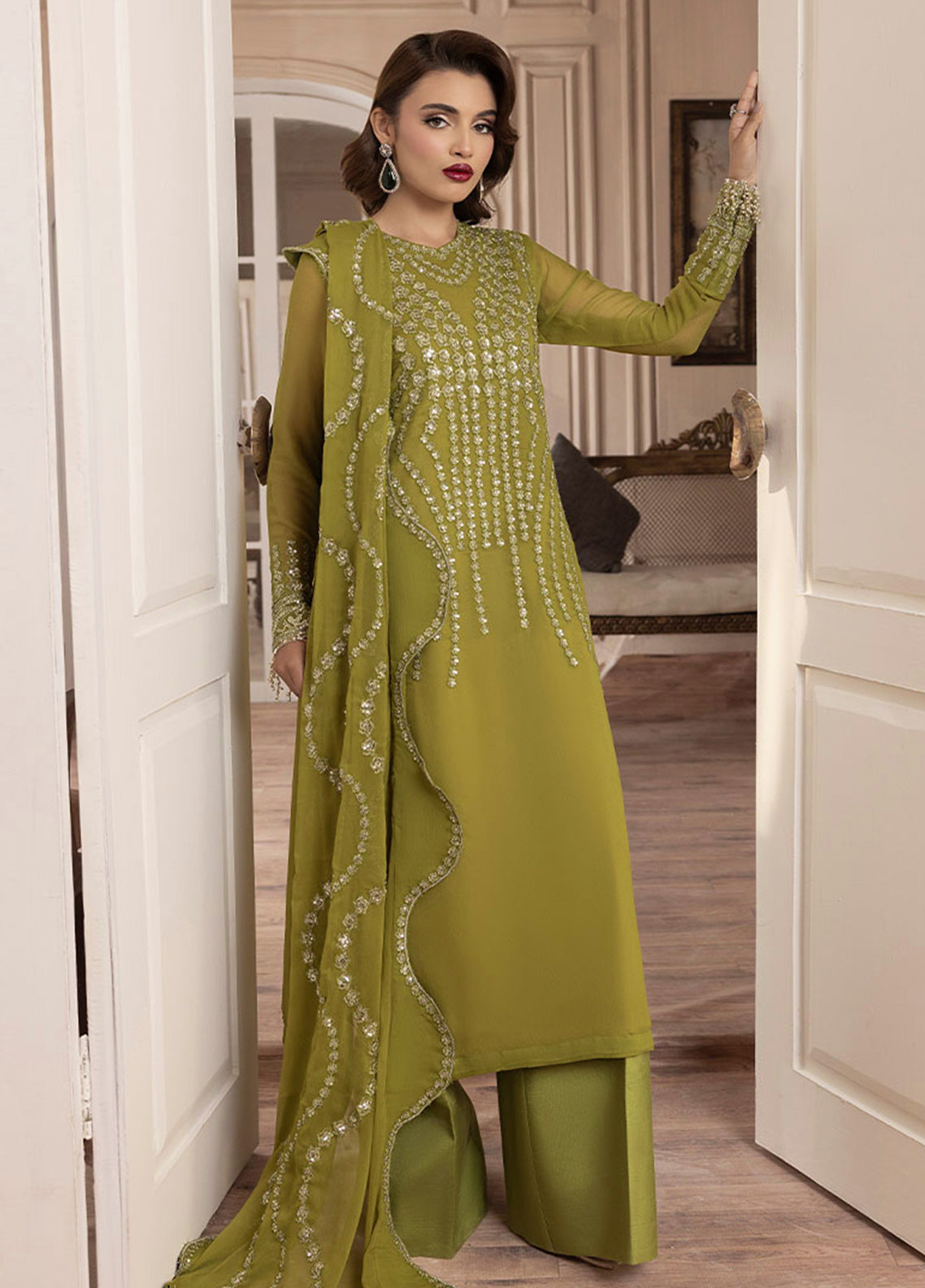 Sahane | Elyssa Festive Chiffon | CT-19001 Eve - ELYSSA by Sahane - Designer Dress - Type: Ladies Clothes - Available at Libayah - 100% Original