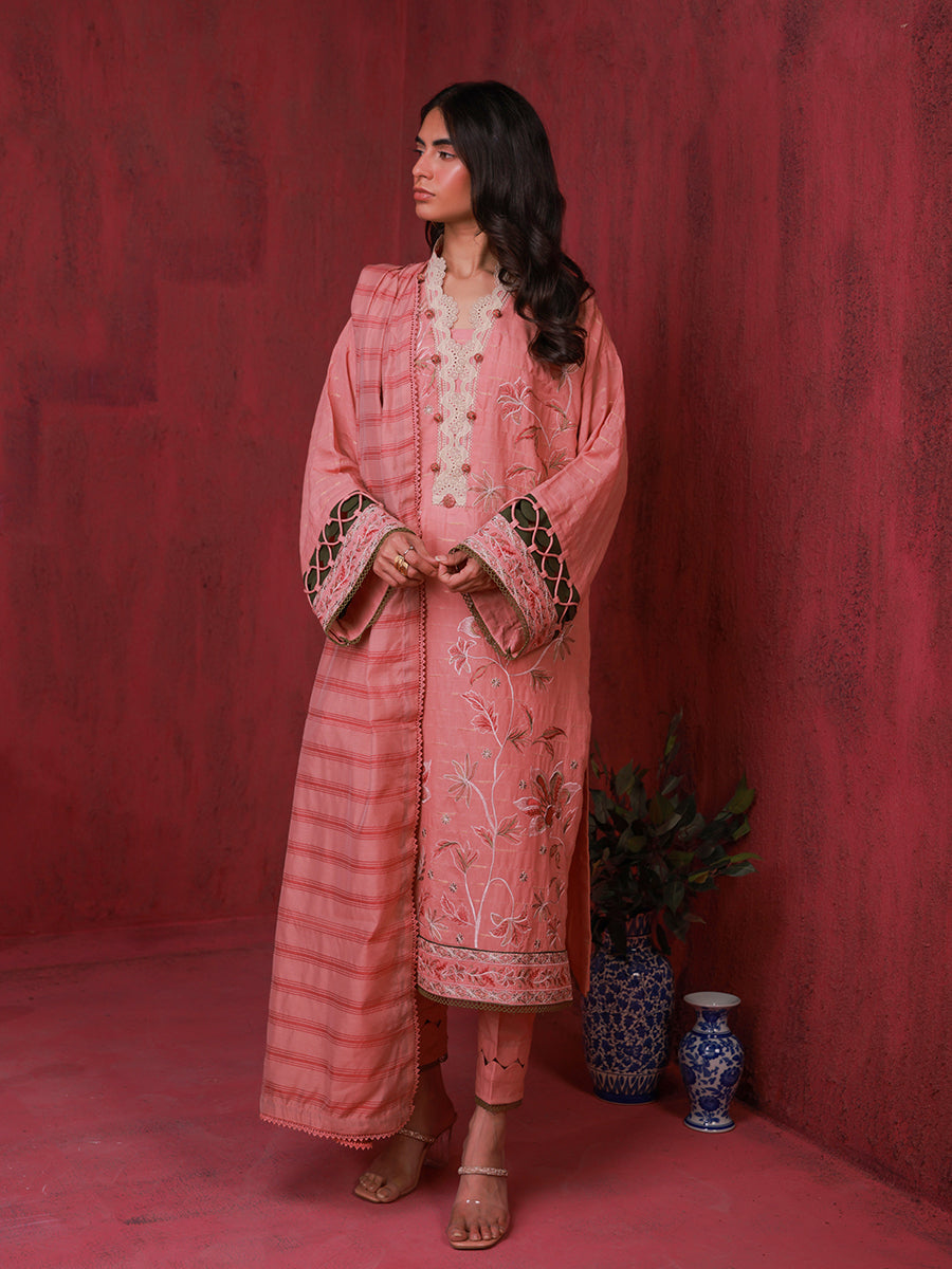 Salitex | Zaria Luxury Lawn | A04 by Salitex - Designer Dress - Type: Luxury - Available at Libayah - 100% Original