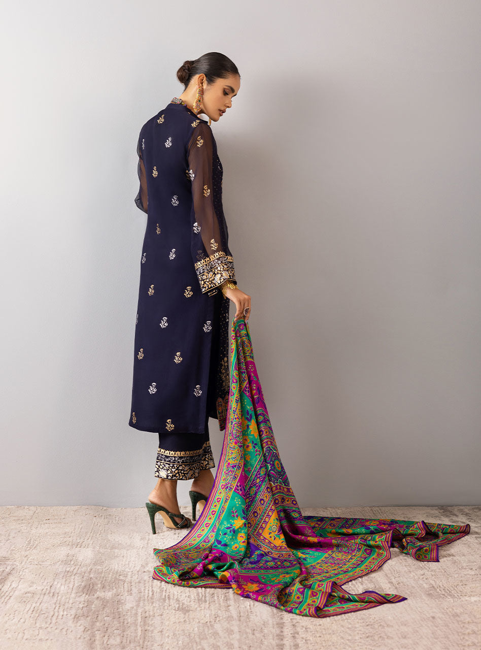 Zainab Chottani | Luxury Pret | NAVY HAZE by Zainab Chottani - Designer Dress - Type: Ladies Clothes - Available at Libayah - 100% Original