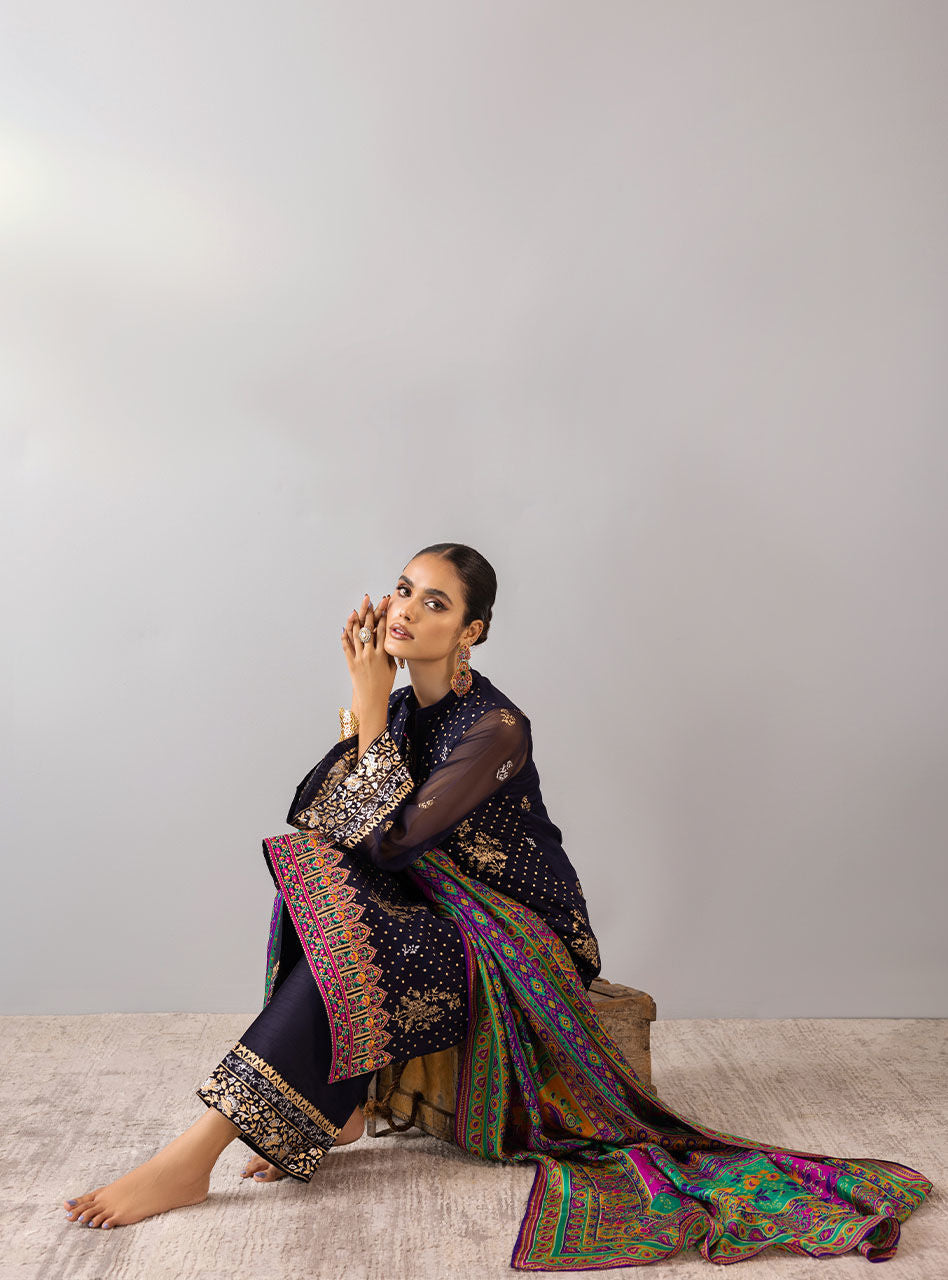 Zainab Chottani | Luxury Pret | NAVY HAZE by Zainab Chottani - Designer Dress - Type: Ladies Clothes - Available at Libayah - 100% Original