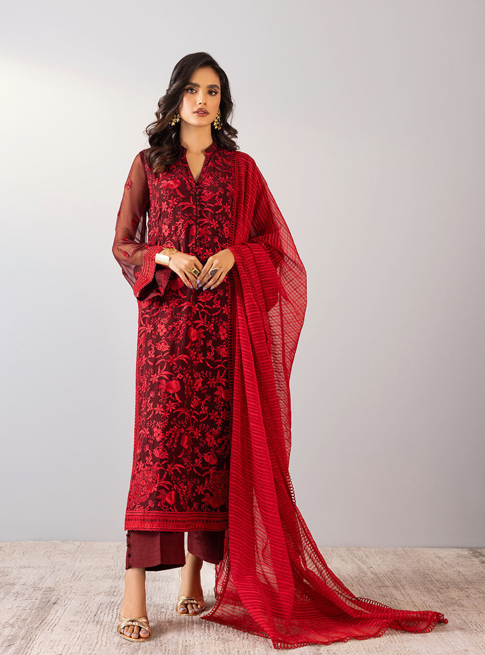 Zainab Chottani | Luxury Pret | RED FLAMINGO by Zainab Chottani - Designer Dress - Type: Ladies Clothes - Available at Libayah - 100% Original