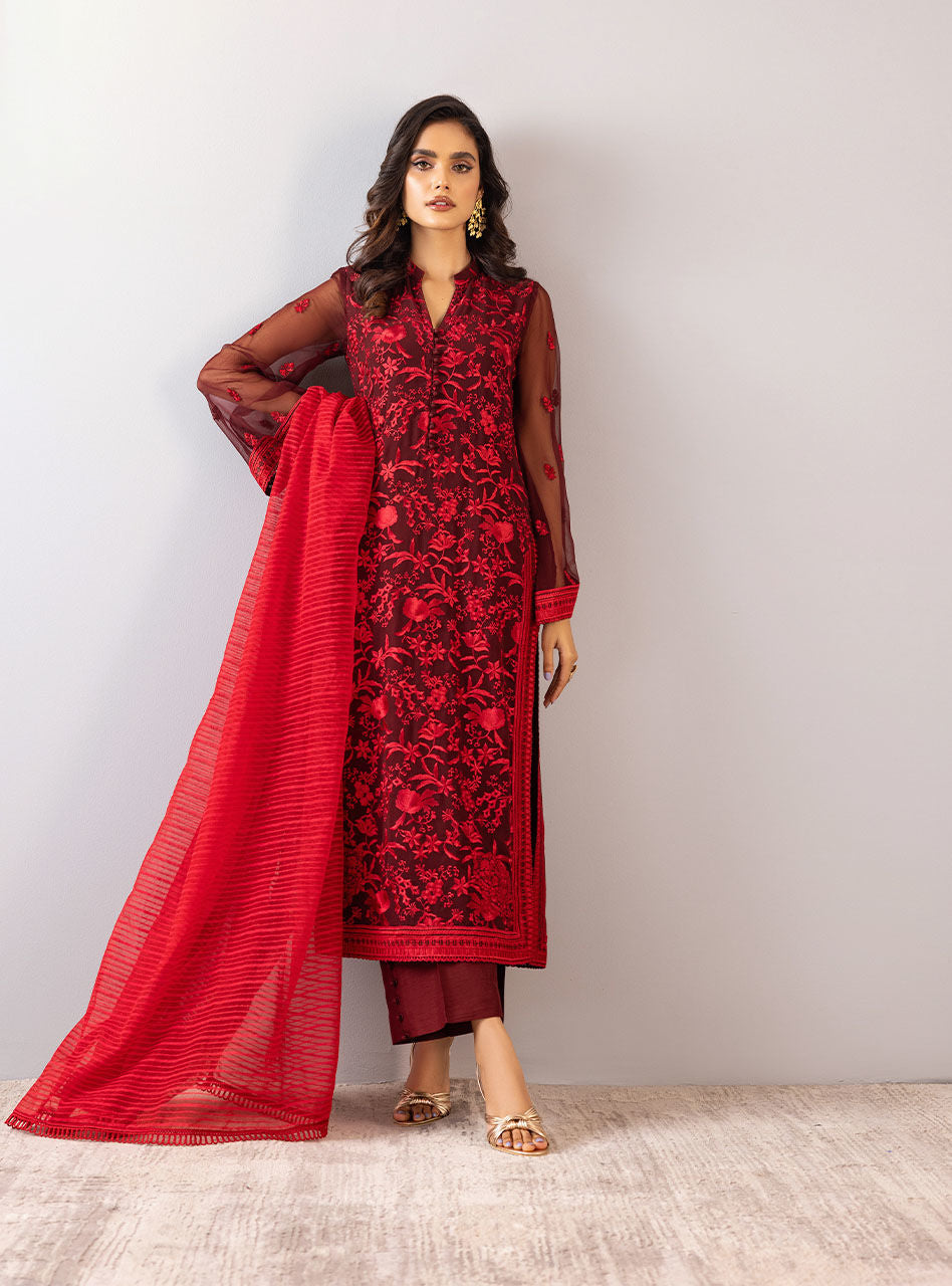Zainab Chottani | Luxury Pret | RED FLAMINGO by Zainab Chottani - Designer Dress - Type: Ladies Clothes - Available at Libayah - 100% Original