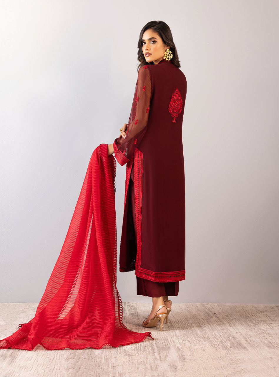 Zainab Chottani | Luxury Pret | RED FLAMINGO by Zainab Chottani - Designer Dress - Type: Ladies Clothes - Available at Libayah - 100% Original