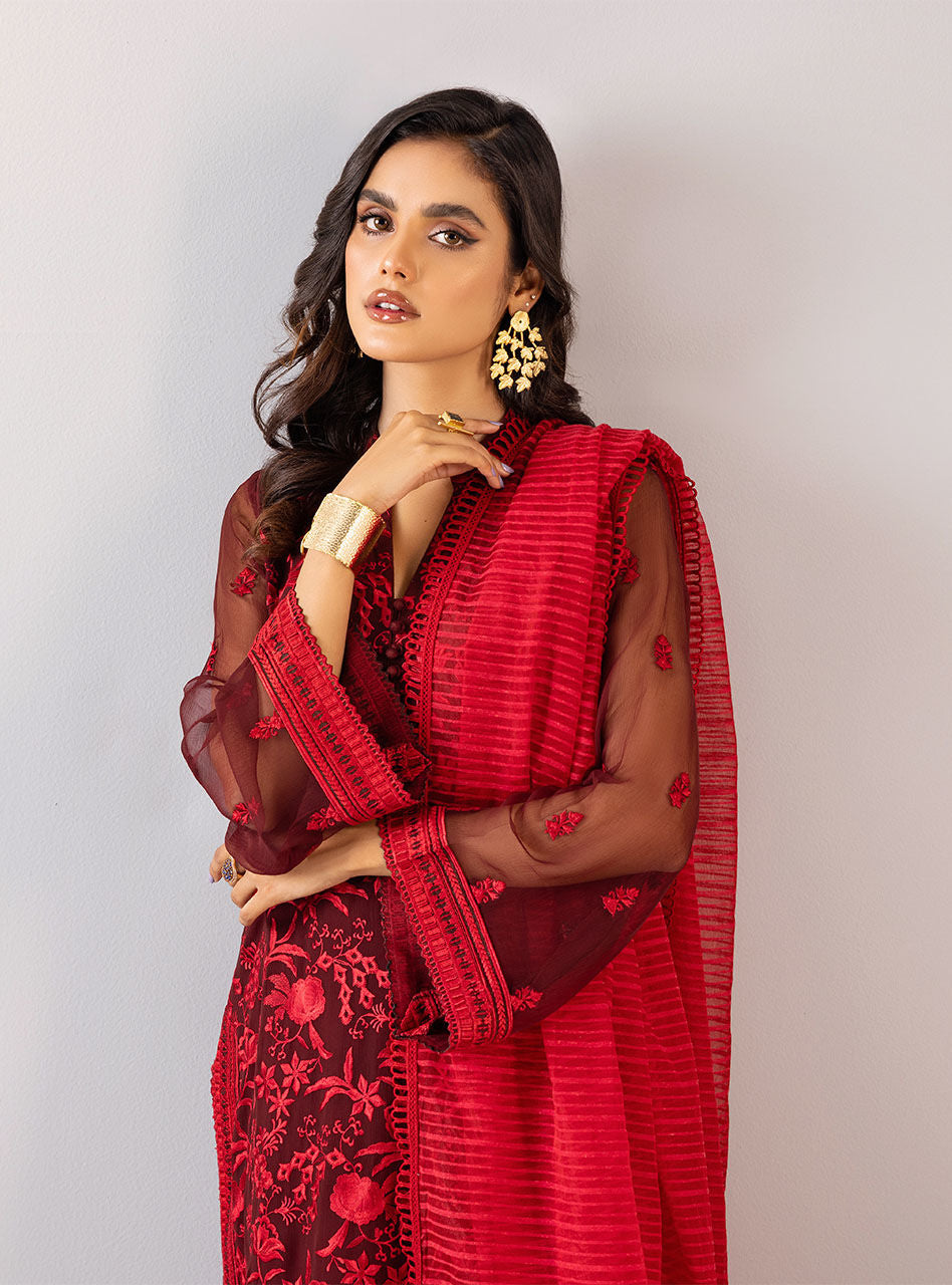 Zainab Chottani | Luxury Pret | RED FLAMINGO by Zainab Chottani - Designer Dress - Type: Ladies Clothes - Available at Libayah - 100% Original