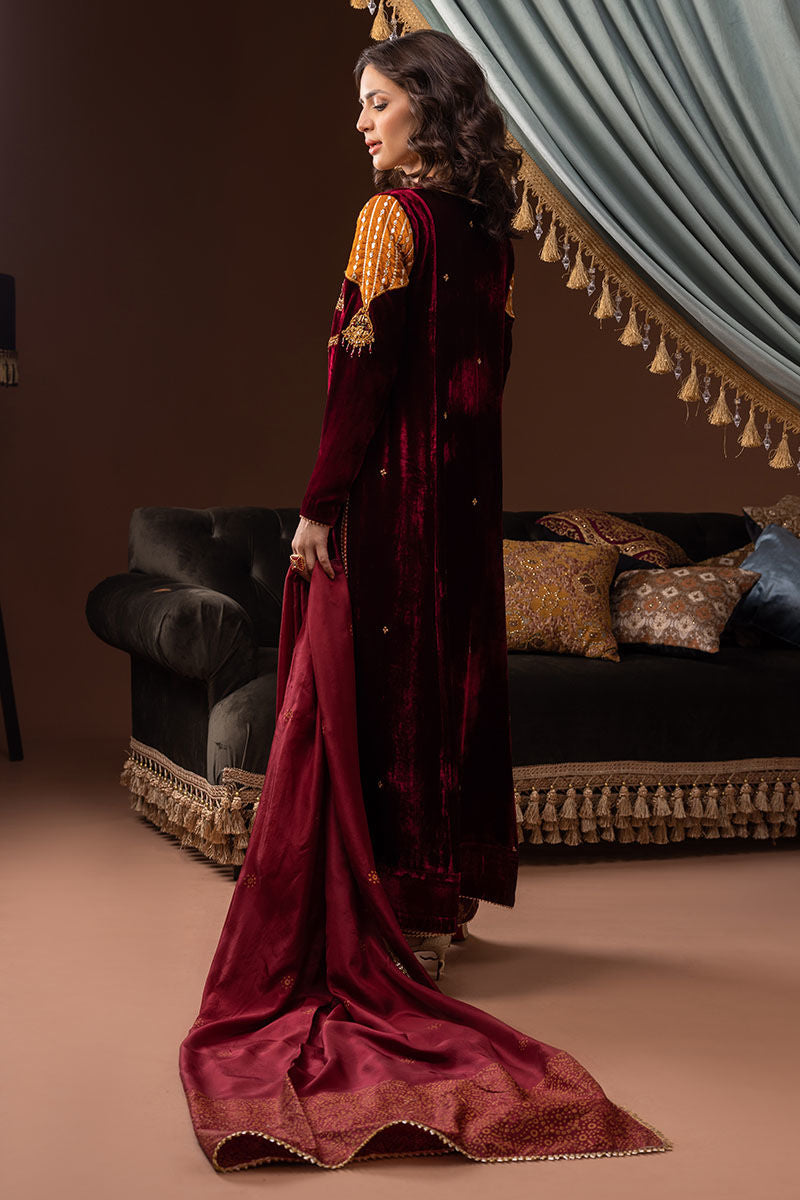 Ansab Jahangir | Bow Velvet Edit | IRENE by Ansab Jahangir - Designer Dress - Type: Ladies Clothes - Available at Libayah - 100% Original