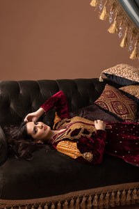 Ansab Jahangir | Bow Velvet Edit | IRENE by Ansab Jahangir - Designer Dress - Type: Ladies Clothes - Available at Libayah - 100% Original