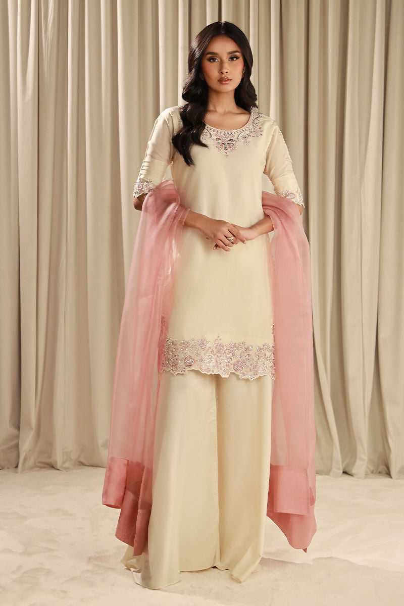 Fatima Khan | Sahar Luxe | FRENCH VANILLA by Fatima Khan - Designer Dress - Type: Ladies Clothes - Available at Libayah - 100% Original