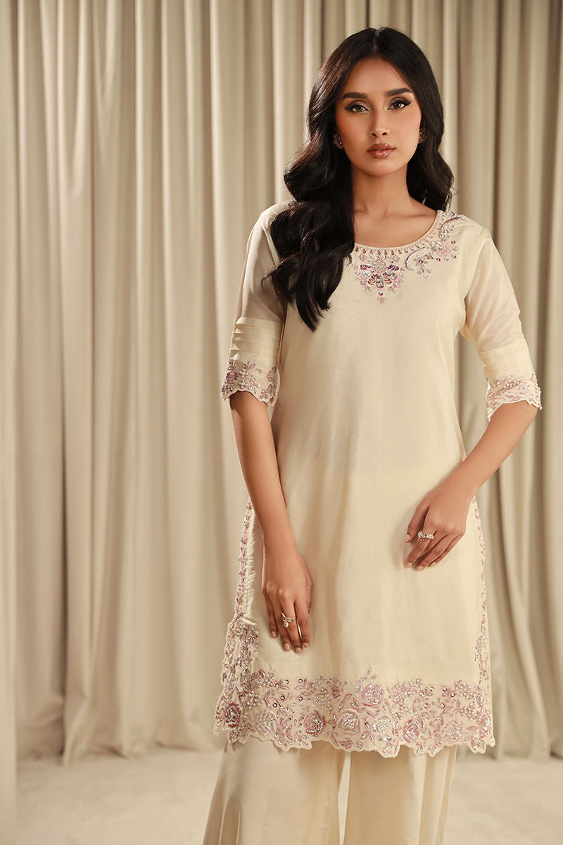 Fatima Khan | Sahar Luxe | FRENCH VANILLA by Fatima Khan - Designer Dress - Type: Ladies Clothes - Available at Libayah - 100% Original