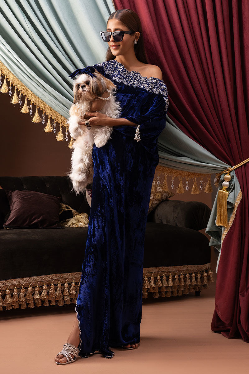 Ansab Jahangir | Bow Velvet Edit | AMALINE by Ansab Jahangir - Designer Dress - Type: Ladies Clothes - Available at Libayah - 100% Original