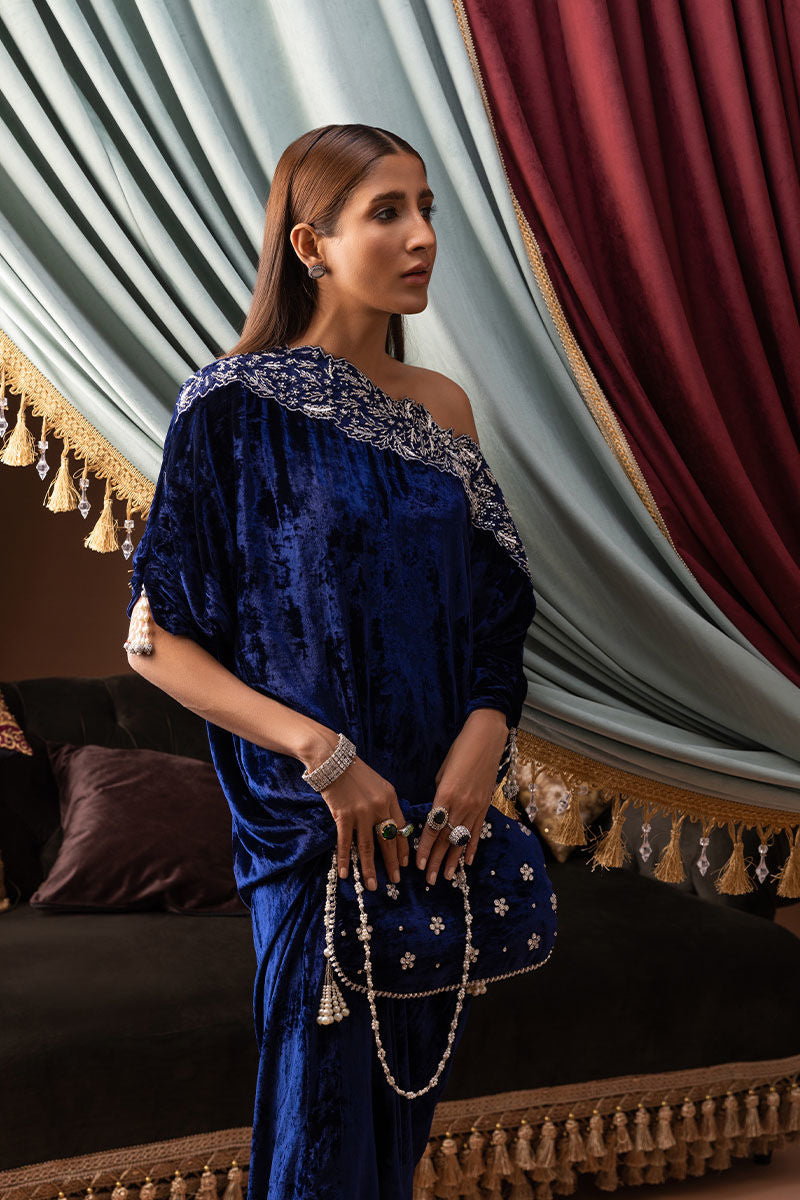 Ansab Jahangir | Bow Velvet Edit | AMALINE by Ansab Jahangir - Designer Dress - Type: Ladies Clothes - Available at Libayah - 100% Original