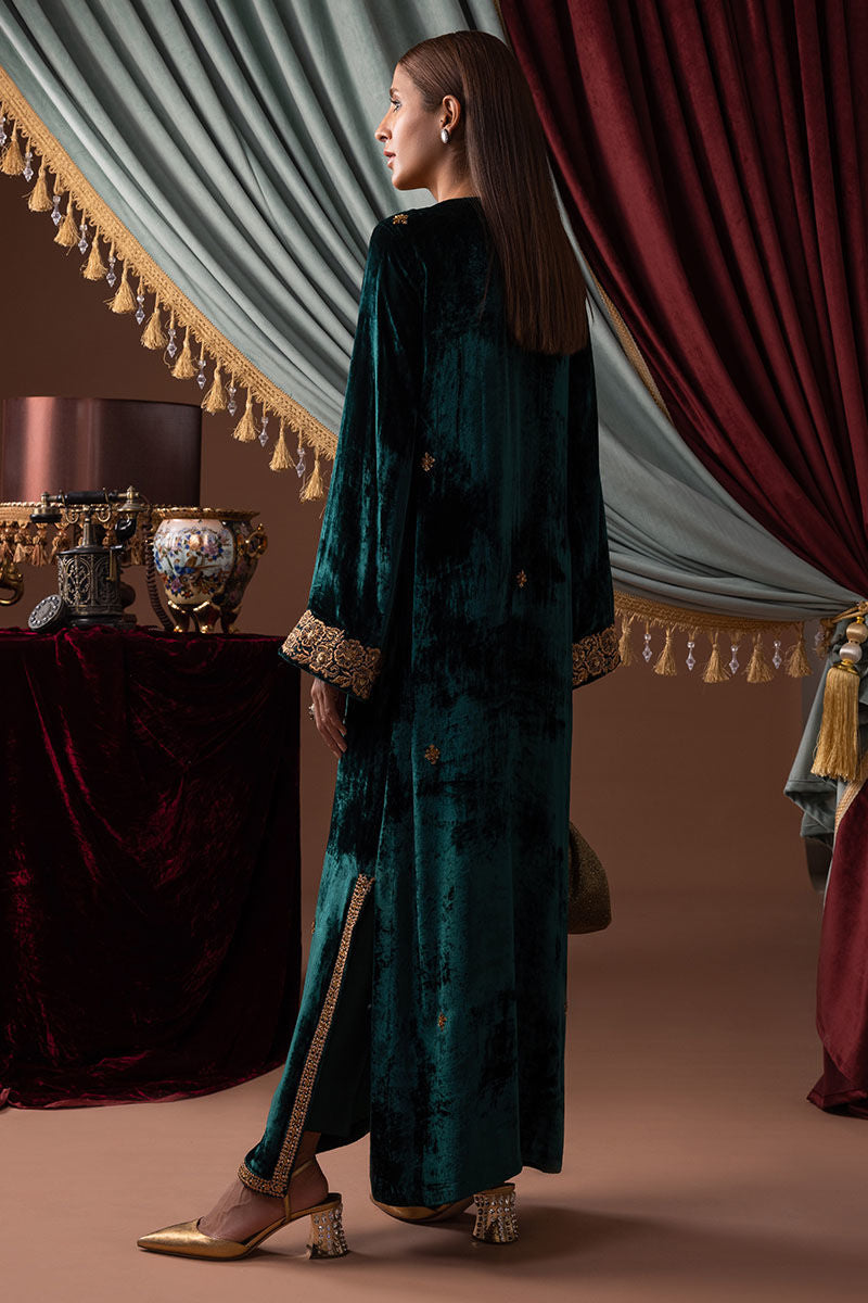 Ansab Jahangir | Bow Velvet Edit | FELICIA by Ansab Jahangir - Designer Dress - Type: Ladies Clothes - Available at Libayah - 100% Original