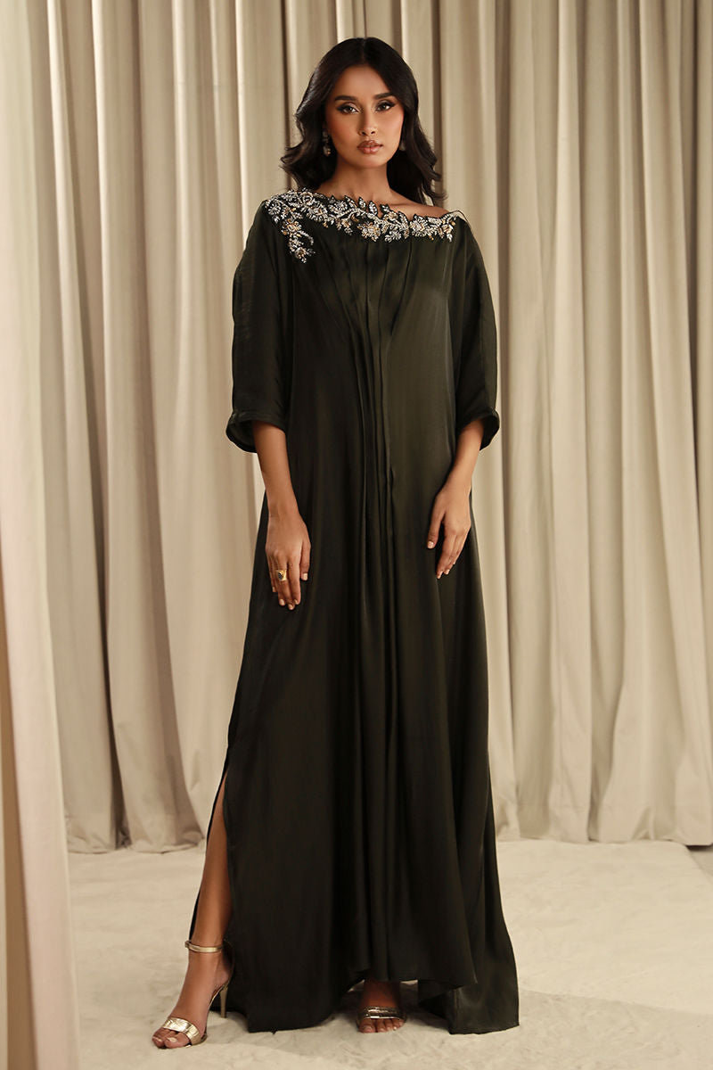 Fatima Khan | Sahar Luxe | MAJESTIC OLIVE by Fatima Khan - Designer Dress - Type: Ladies Clothes - Available at Libayah - 100% Original