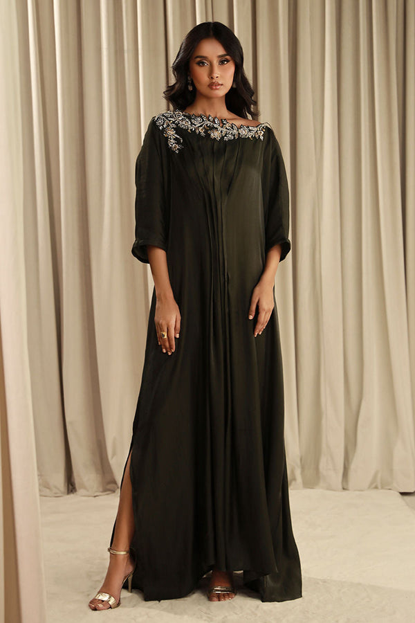 Fatima Khan | Sahar Luxe | MAJESTIC OLIVE by Fatima Khan - Designer Dress - Type: Ladies Clothes - Available at Libayah - 100% Original