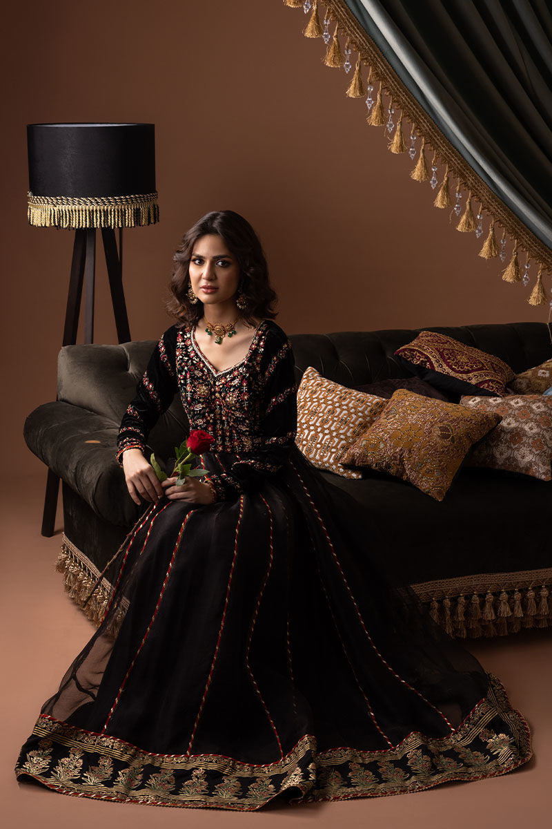 Ansab Jahangir | Bow Velvet Edit | ELAINE by Ansab Jahangir - Designer Dress - Type: Ladies Clothes - Available at Libayah - 100% Original