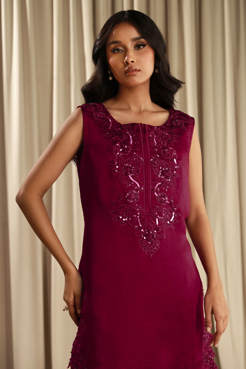 Fatima Khan | Sahar Luxe | VIVID MAGENTA by Fatima Khan - Designer Dress - Type: Ladies Clothes - Available at Libayah - 100% Original