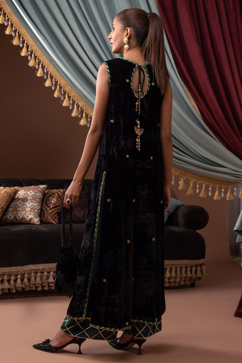 Ansab Jahangir | Bow Velvet Edit | DAPHNE by Ansab Jahangir - Designer Dress - Type: Ladies Clothes - Available at Libayah - 100% Original