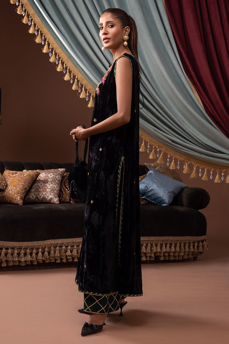 Ansab Jahangir | Bow Velvet Edit | DAPHNE by Ansab Jahangir - Designer Dress - Type: Ladies Clothes - Available at Libayah - 100% Original