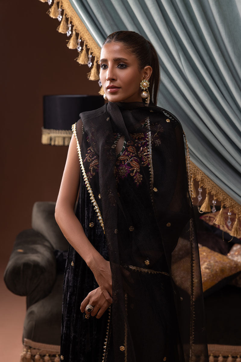Ansab Jahangir | Bow Velvet Edit | DAPHNE by Ansab Jahangir - Designer Dress - Type: Ladies Clothes - Available at Libayah - 100% Original