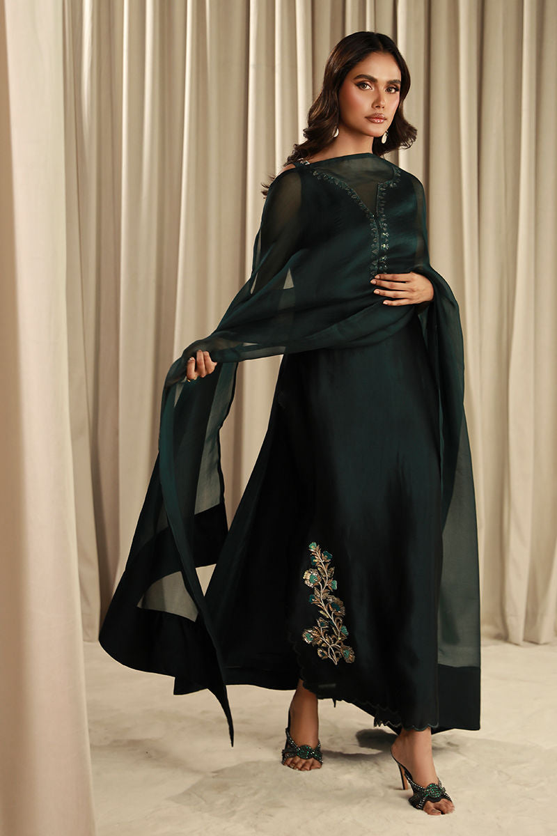Fatima Khan | Sahar Luxe | TEAL DREAM by Fatima Khan - Designer Dress - Type: Ladies Clothes - Available at Libayah - 100% Original
