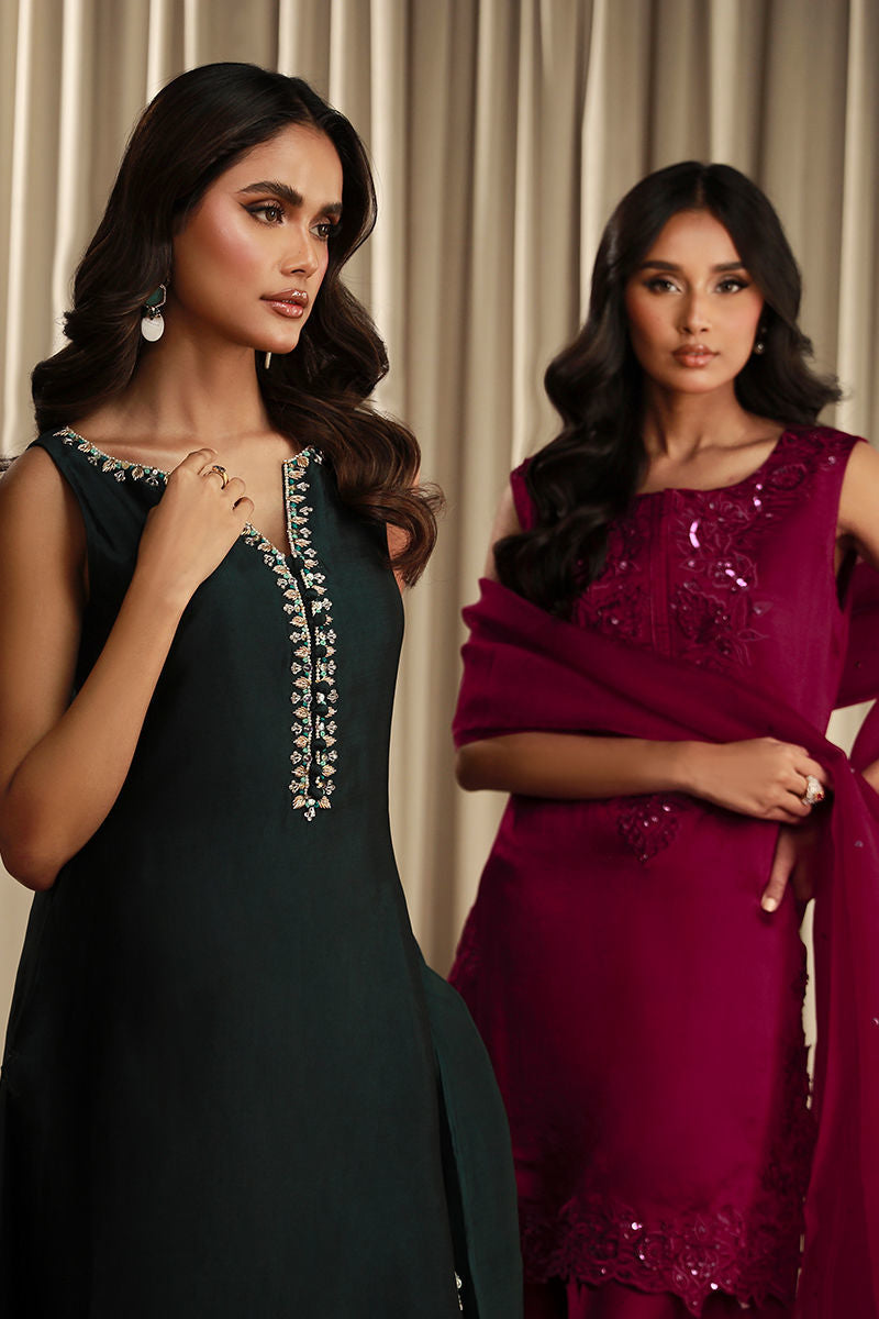 Fatima Khan | Sahar Luxe | VIVID MAGENTA by Fatima Khan - Designer Dress - Type: Ladies Clothes - Available at Libayah - 100% Original