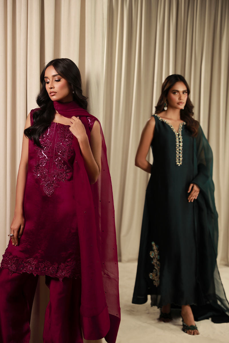 Fatima Khan | Sahar Luxe | VIVID MAGENTA by Fatima Khan - Designer Dress - Type: Ladies Clothes - Available at Libayah - 100% Original