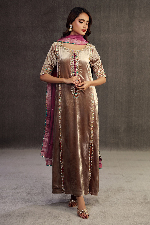 Fatima Khan | Anan Velvet Edit | Naira by Fatima Khan - Designer Dress - Type: Ladies Clothes - Available at Libayah - 100% Original
