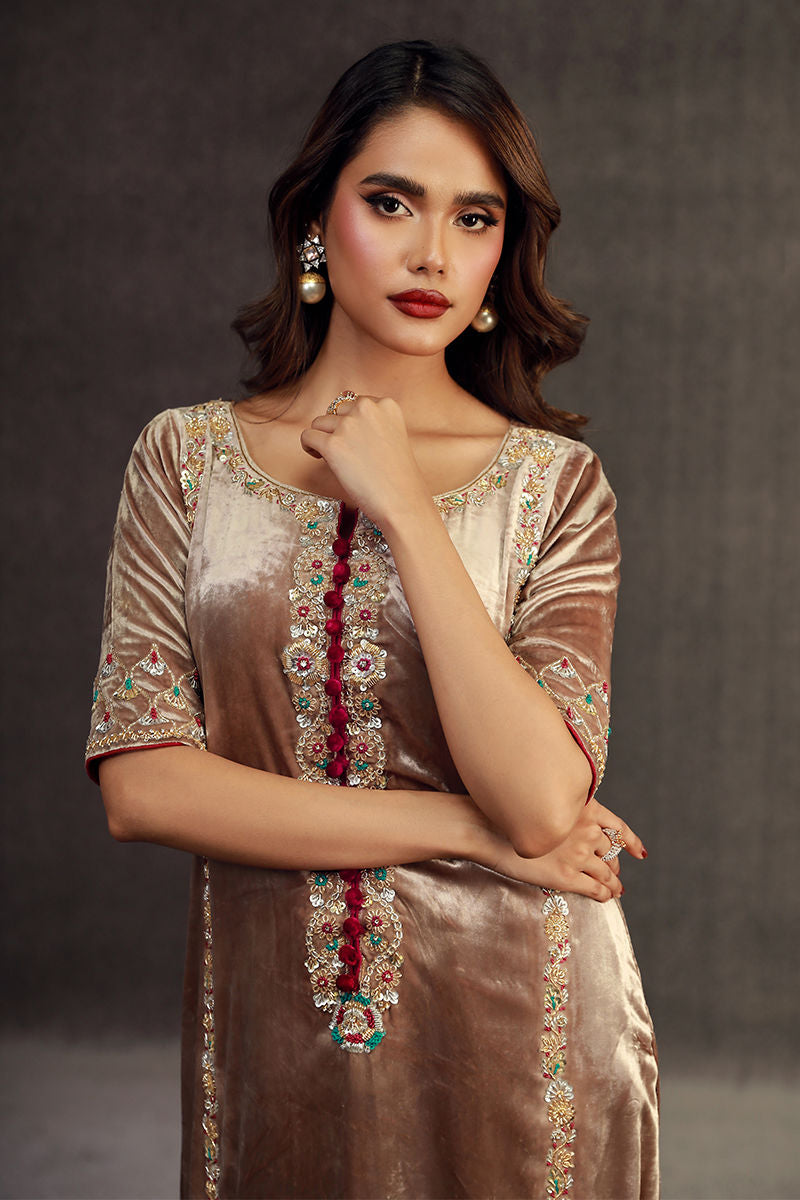 Fatima Khan | Anan Velvet Edit | Naira by Fatima Khan - Designer Dress - Type: Ladies Clothes - Available at Libayah - 100% Original