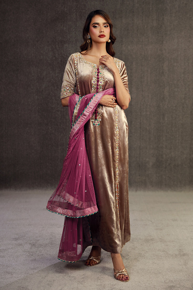 Fatima Khan | Anan Velvet Edit | Naira by Fatima Khan - Designer Dress - Type: Ladies Clothes - Available at Libayah - 100% Original