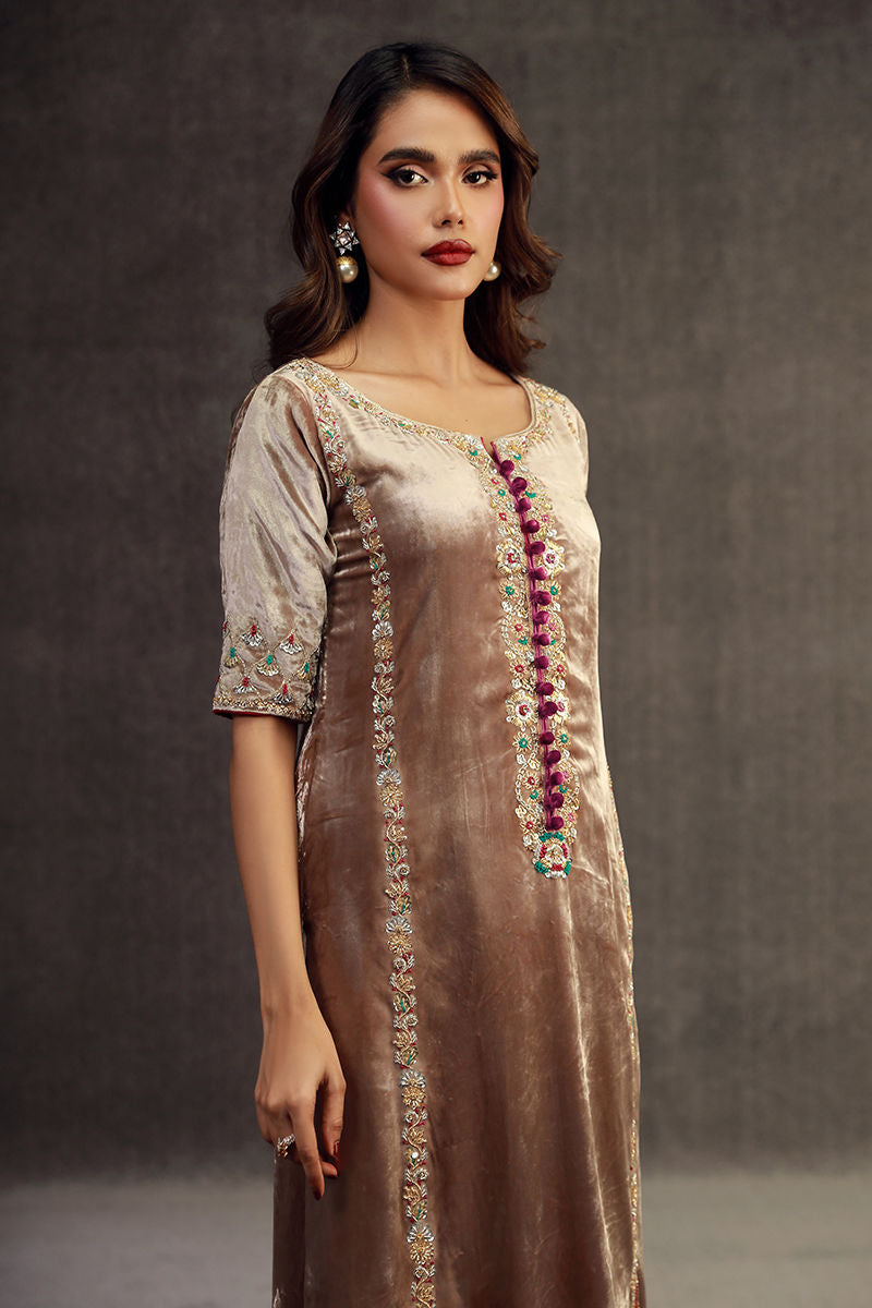 Fatima Khan | Anan Velvet Edit | Naira by Fatima Khan - Designer Dress - Type: Ladies Clothes - Available at Libayah - 100% Original