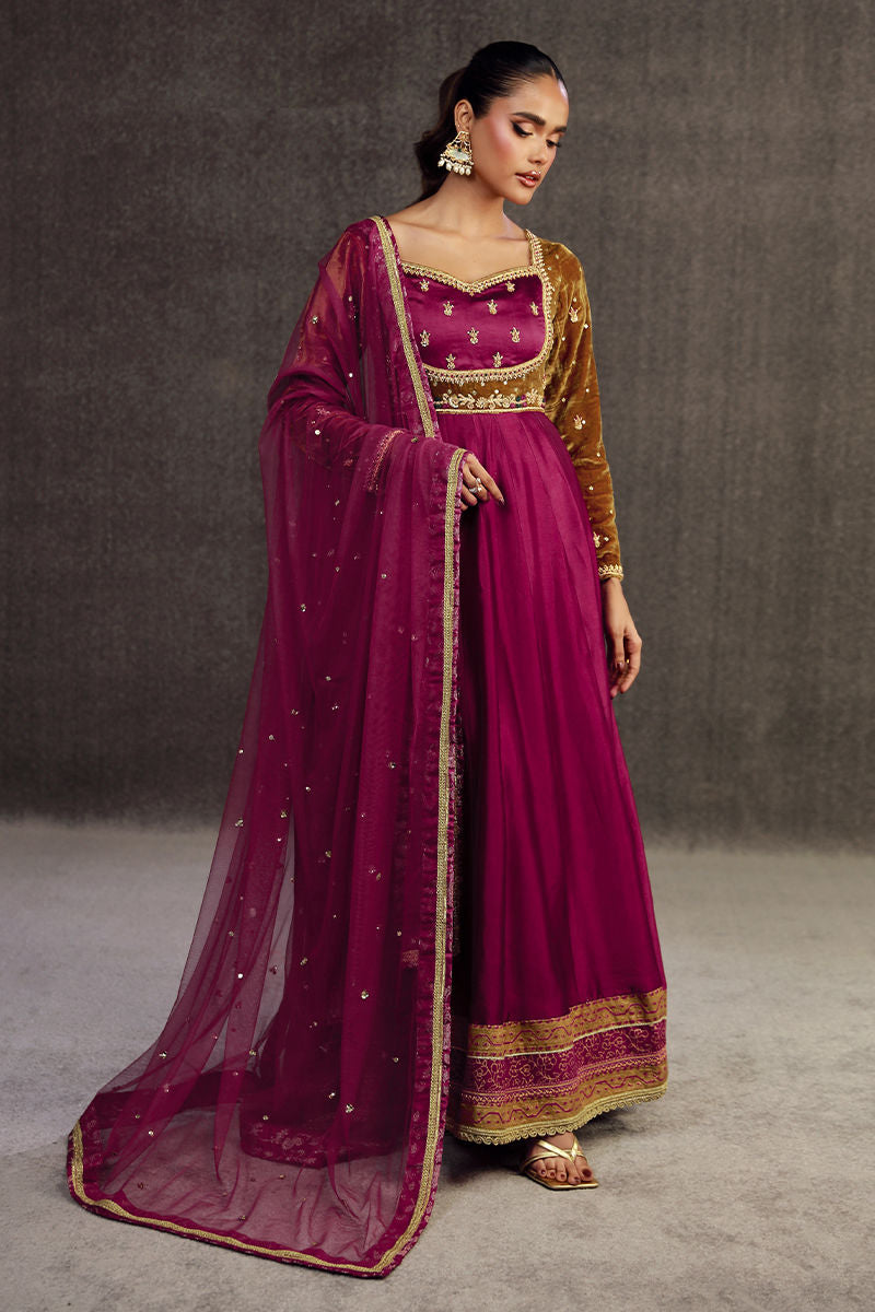 Fatima Khan | Anan Velvet Edit | Heyam by Fatima Khan - Designer Dress - Type: Ladies Clothes - Available at Libayah - 100% Original