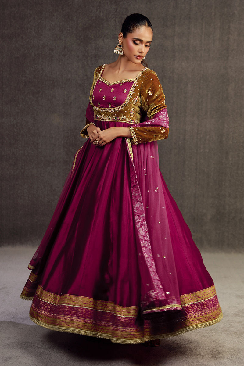 Fatima Khan | Anan Velvet Edit | Heyam by Fatima Khan - Designer Dress - Type: Ladies Clothes - Available at Libayah - 100% Original