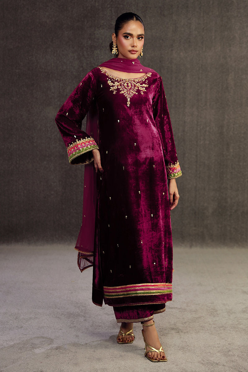 Fatima Khan | Anan Velvet Edit | Pariza by Fatima Khan - Designer Dress - Type: Ladies Clothes - Available at Libayah - 100% Original