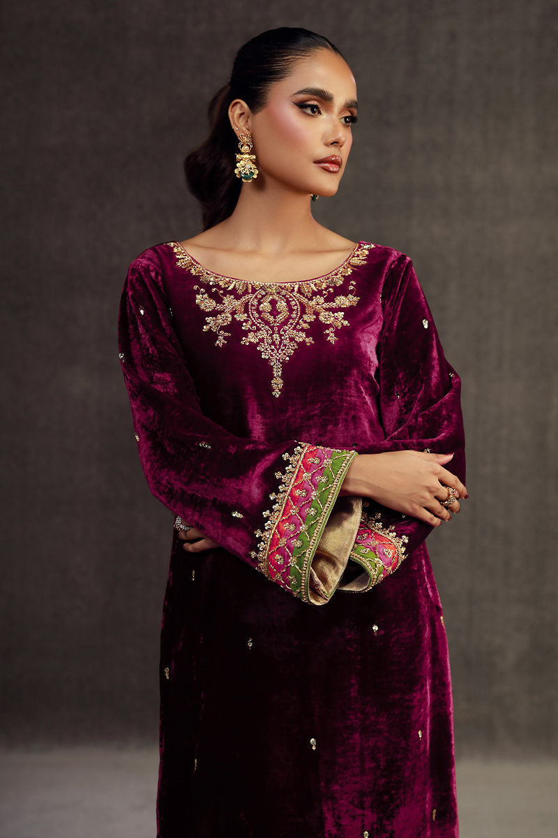 Fatima Khan | Anan Velvet Edit | Pariza by Fatima Khan - Designer Dress - Type: Ladies Clothes - Available at Libayah - 100% Original