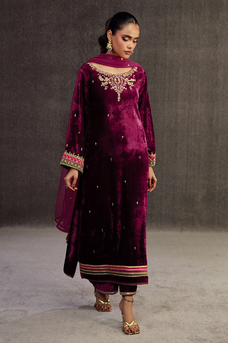 Fatima Khan | Anan Velvet Edit | Pariza by Fatima Khan - Designer Dress - Type: Ladies Clothes - Available at Libayah - 100% Original