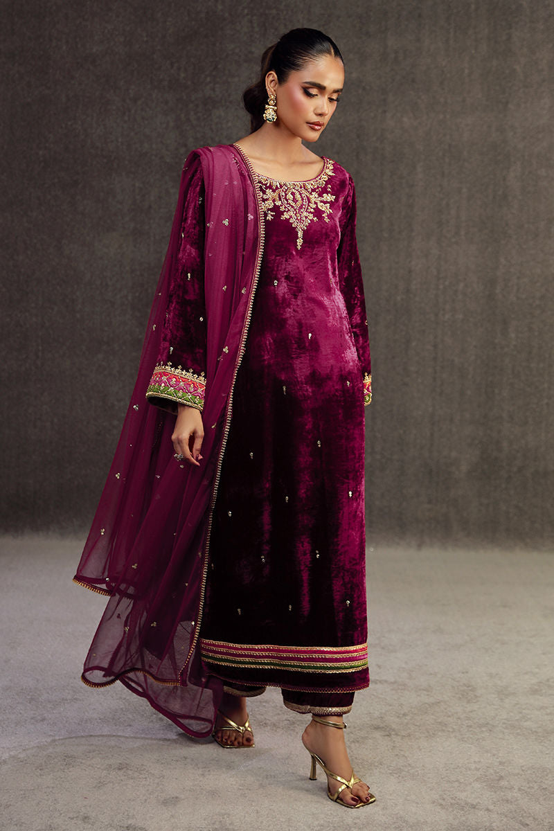 Fatima Khan | Anan Velvet Edit | Pariza by Fatima Khan - Designer Dress - Type: Ladies Clothes - Available at Libayah - 100% Original