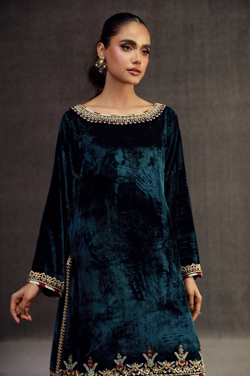 Fatima Khan | Anan Velvet Edit | Mirwa by Fatima Khan - Designer Dress - Type: Ladies Clothes - Available at Libayah - 100% Original
