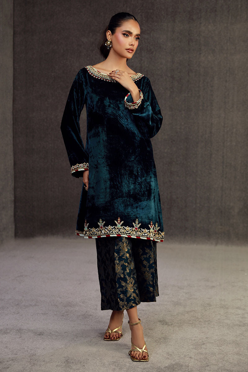 Fatima Khan | Anan Velvet Edit | Mirwa by Fatima Khan - Designer Dress - Type: Ladies Clothes - Available at Libayah - 100% Original