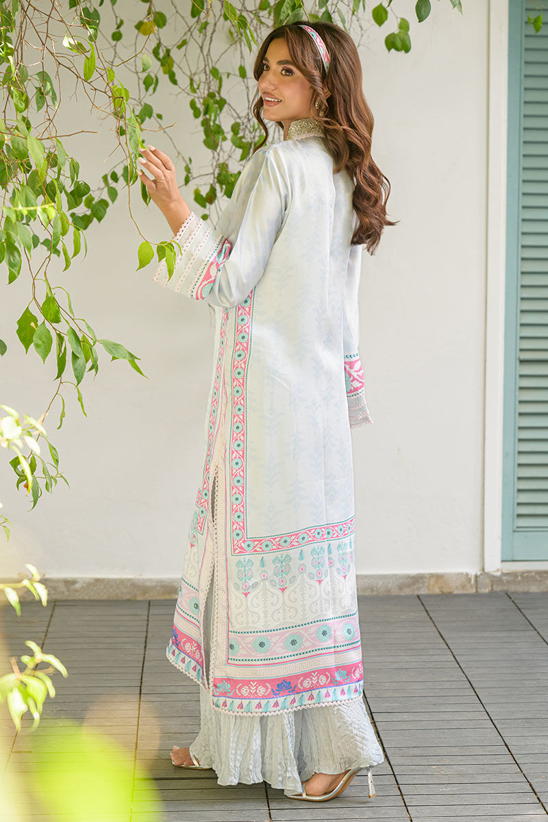 Fatima Khan | Eid Digital Silk Prints | Mod Sky by Fatima Khan - Designer Dress - Type: Ladies Clothes - Available at Libayah - 100% Original