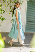 Fatima Khan | Eid Digital Silk Prints | Teal Tropics by Fatima Khan - Designer Dress - Type: Ladies Clothes - Available at Libayah - 100% Original