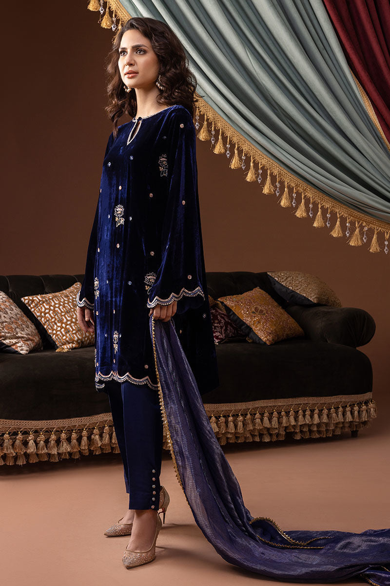 Ansab Jahangir | Bow Velvet Edit | ELEANOR by Ansab Jahangir - Designer Dress - Type: Ladies Clothes - Available at Libayah - 100% Original