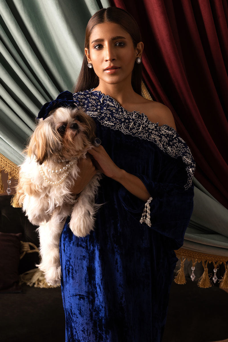 Ansab Jahangir | Bow Velvet Edit | AMALINE by Ansab Jahangir - Designer Dress - Type: Ladies Clothes - Available at Libayah - 100% Original