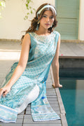 Fatima Khan | Eid Digital Silk Prints | Teal Tropics by Fatima Khan - Designer Dress - Type: Ladies Clothes - Available at Libayah - 100% Original